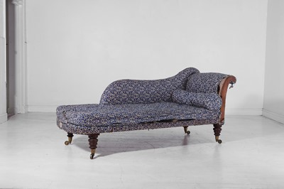 Lot 51 - A Victorian mahogany chaise longue