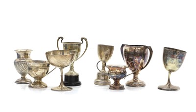 Lot 13 - A collection of miniature silver trophies