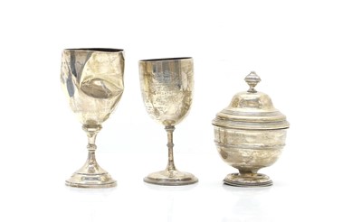 Lot 15 - Three silver trophy cups