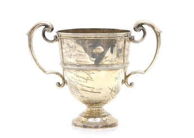 Lot 19 - A silver twin handled trophy