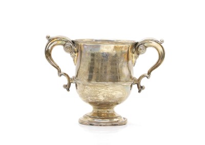 Lot 18 - A twin handled silver trophy cup