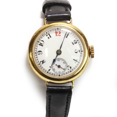 Lot 1305 - An 18ct gold Longines mechanical strap watch