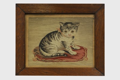 Lot 339 - A Victorian silkwork picture
