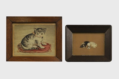 Lot 339 - A Victorian silkwork picture