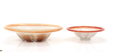 Lot 168 - Two WMF Ikora glass bowls