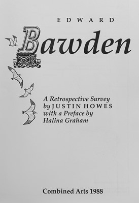 Lot 16 - A collection of books, catalogues and ephemera relating to Edward Bawden