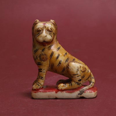 Lot 270 - An Indian alabaster model of a tiger