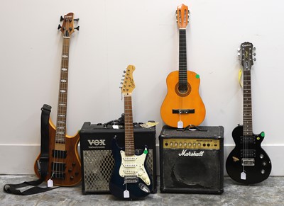 Lot 304 - A collection of guitars