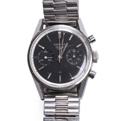 Lot 1312 - A gentlemen's stainless steel Heuer Carrera 45 mechanical chronograph watch