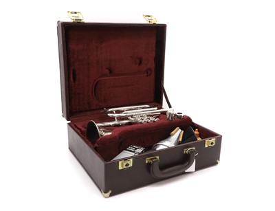Lot 217 - A 'Besson' silver plated cornet