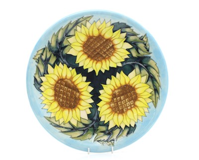Lot 187 - A Moorcroft 'Sunflowers' charger