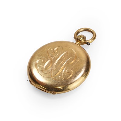 Lot 1017 - An Edwardian 18ct gold memorial locket/fob pendant