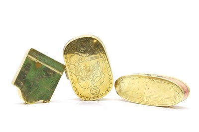 Lot 305 - A Dutch copper and brass tobacco box