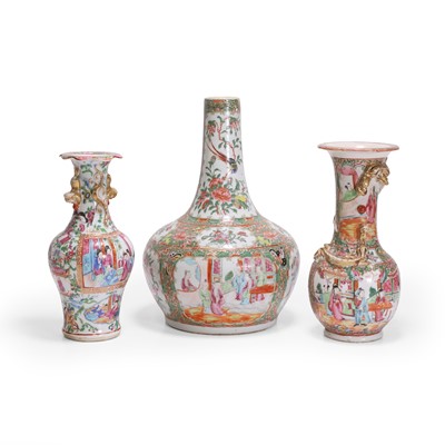 Lot 248 - Three Chinese Cantonese vases