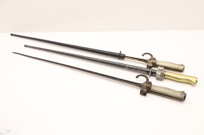 Lot 387 - Three socket bayonets