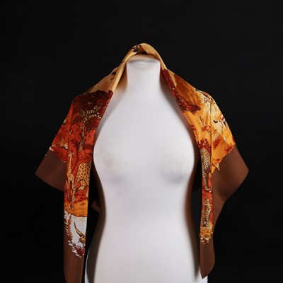 Lot 1432 - A Hermès 'Africa' silk scarf