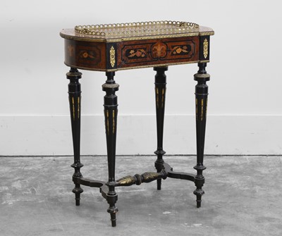 Lot 502 - A kingwood and floral marquetry jardiniere table