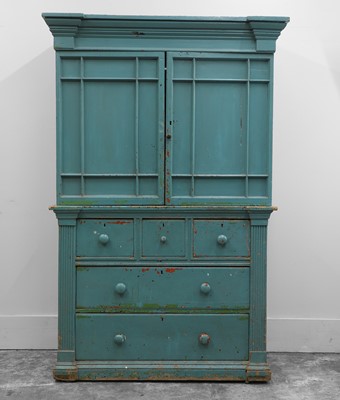 Lot 512 - A painted housekeeper’s cupboard