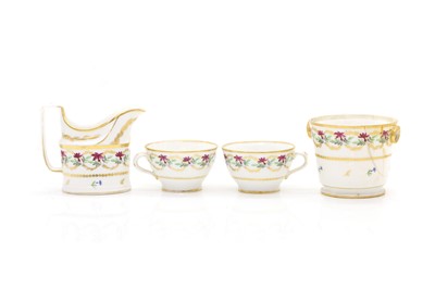 Lot 117 - A French porcelain coffee and tea service