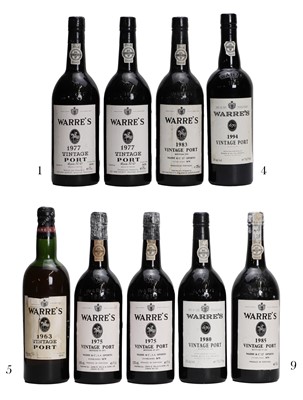 Lot 92 - Warres, Vintage Port, a selection
