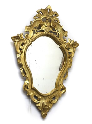 Lot 496 - An Italian gilt girandole mirror