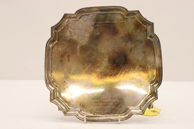 Lot 13 - A silver salver
