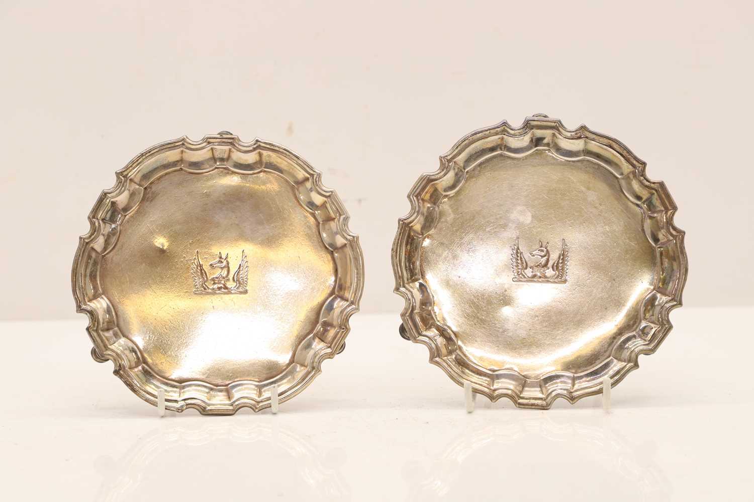 Lot 32 - A Georgian silver waiter