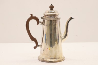 Lot 18 - A silver coffee pot