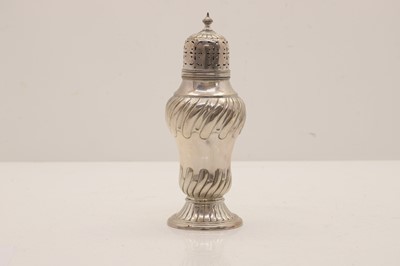 Lot 21 - A silver sugar castor