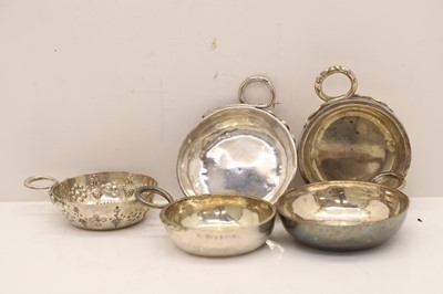 Lot 44 - Five silver taste de vin