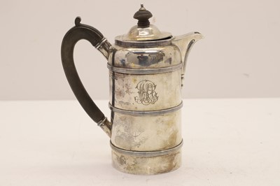 Lot 11 - A silver hot water pot