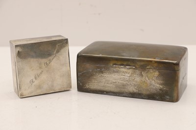 Lot 41 - Two silver cigarette boxes