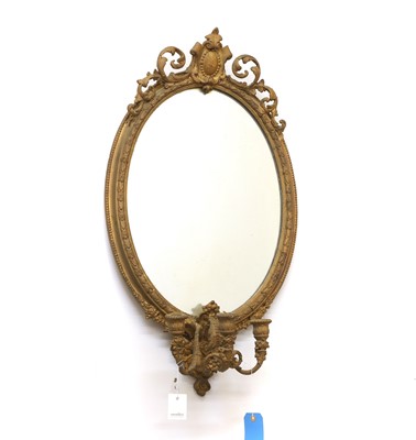 Lot 517 - A pair of gilt gesso girandole mirrors
