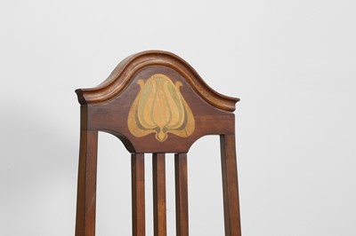 Lot 514 - An inlaid mahogany armchair