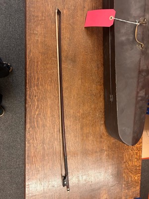 Lot 353 - A Continental cased violin and bow