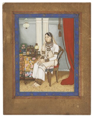 Lot 285 - An Indian painting of a lady