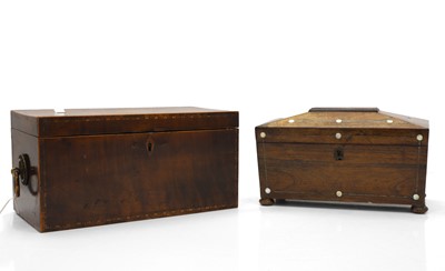 Lot 313 - Two tea caddies