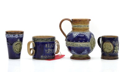 Lot 111 - A collection of Royal Doulton Queen Victoria commemorative wares