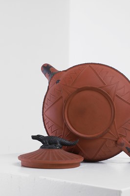Lot 297 - A redware 'Battle of the Nile' teapot by Wedgwood