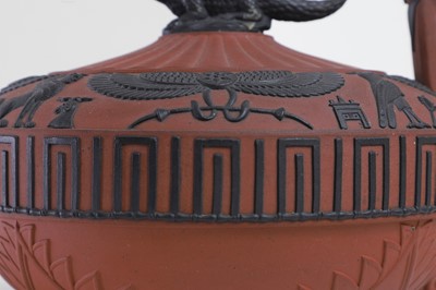 Lot 297 - A redware 'Battle of the Nile' teapot by Wedgwood