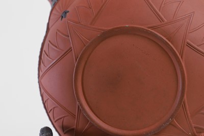 Lot 297 - A redware 'Battle of the Nile' teapot by Wedgwood