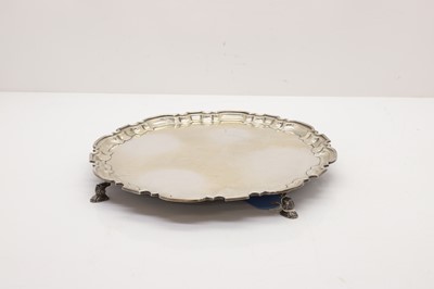 Lot 5 - A large silver salver