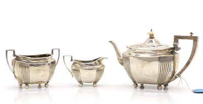 Lot 13 - A three-piece silver tea service