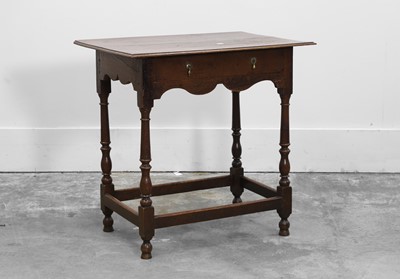 Lot 505 - A Queen Anne style oak side table