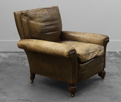 Lot 508 - A leather armchair