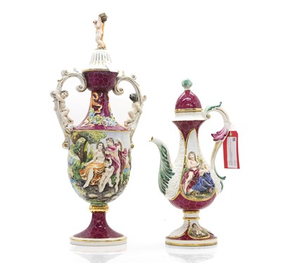 Lot 132 - Two Capodimonte Keramis pottery items