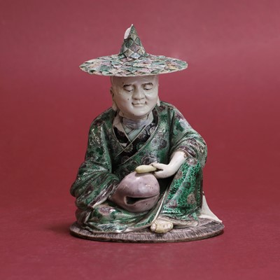 Lot 163 - A Chinese famille verte porcelain figure