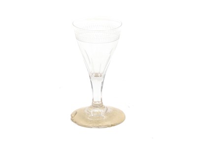 Lot 151 - A George II engraved wine glass