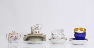 Lot 107 - A collection of German porcelain tea wares