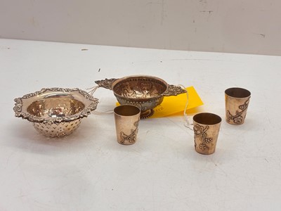 Lot 47A - A pair of silver bon bon dishes